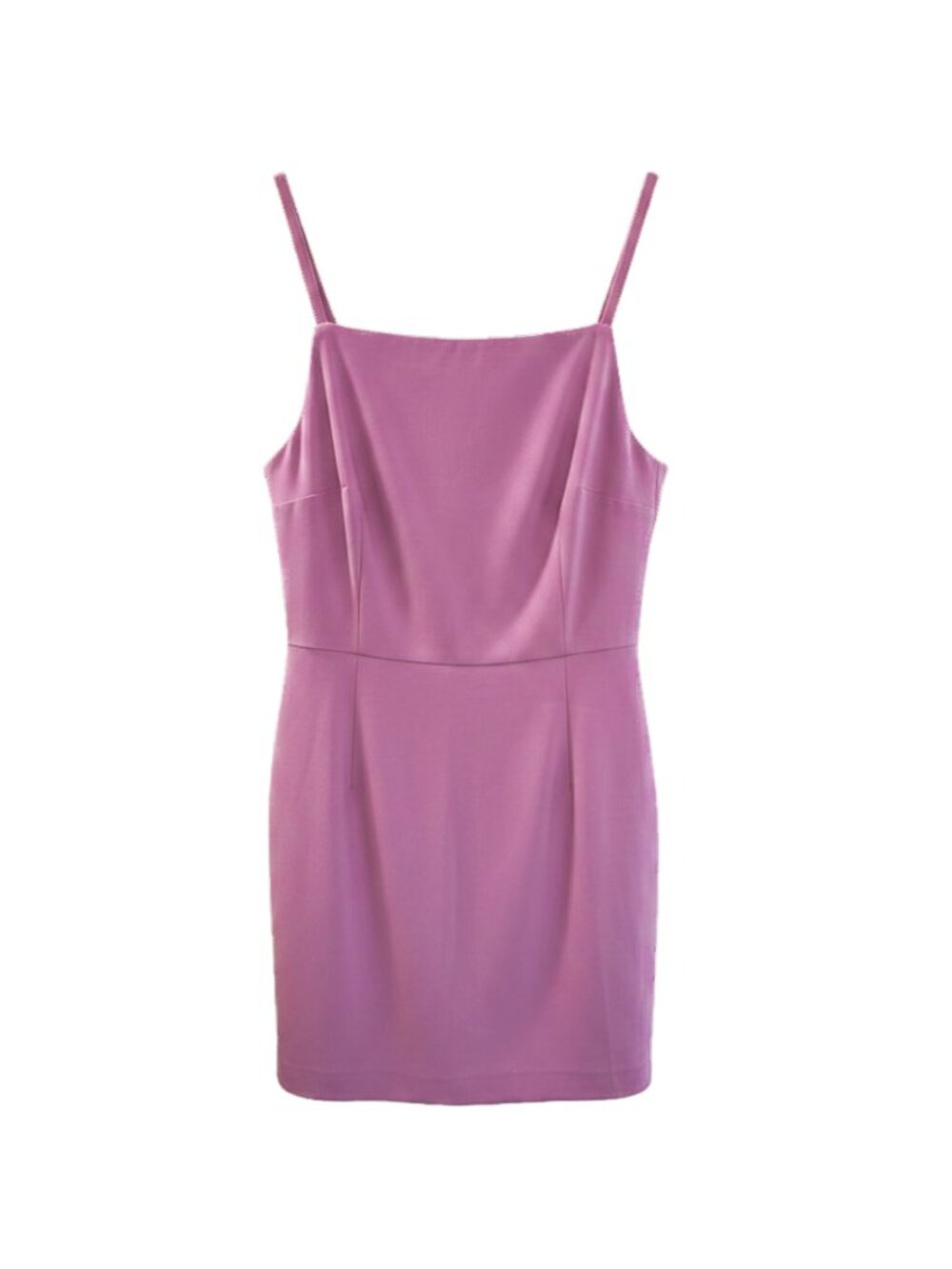 French Connection: Whisper Lilac Pink Spaghetti Strap Sheath Mini Dress - Picture 3 of 14